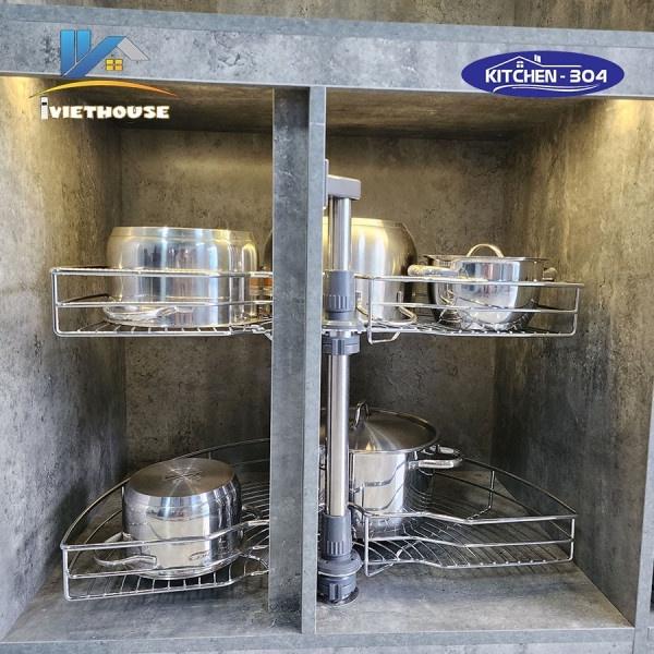 Mâm xoay Góc tủ bếp dưới.