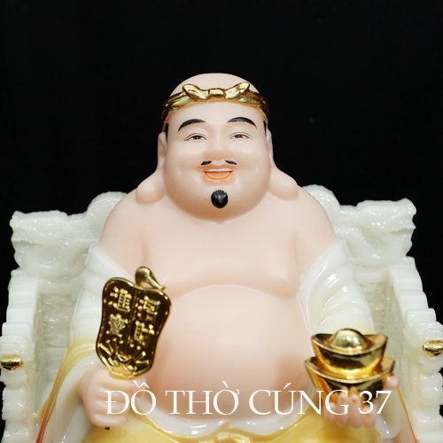 TƯỢNG THẦN TÀI THỔ ĐỊA MÀU ĐỎ - BỘT ĐÁ CAO CẤP - HÀNG NHẬP KHẨU