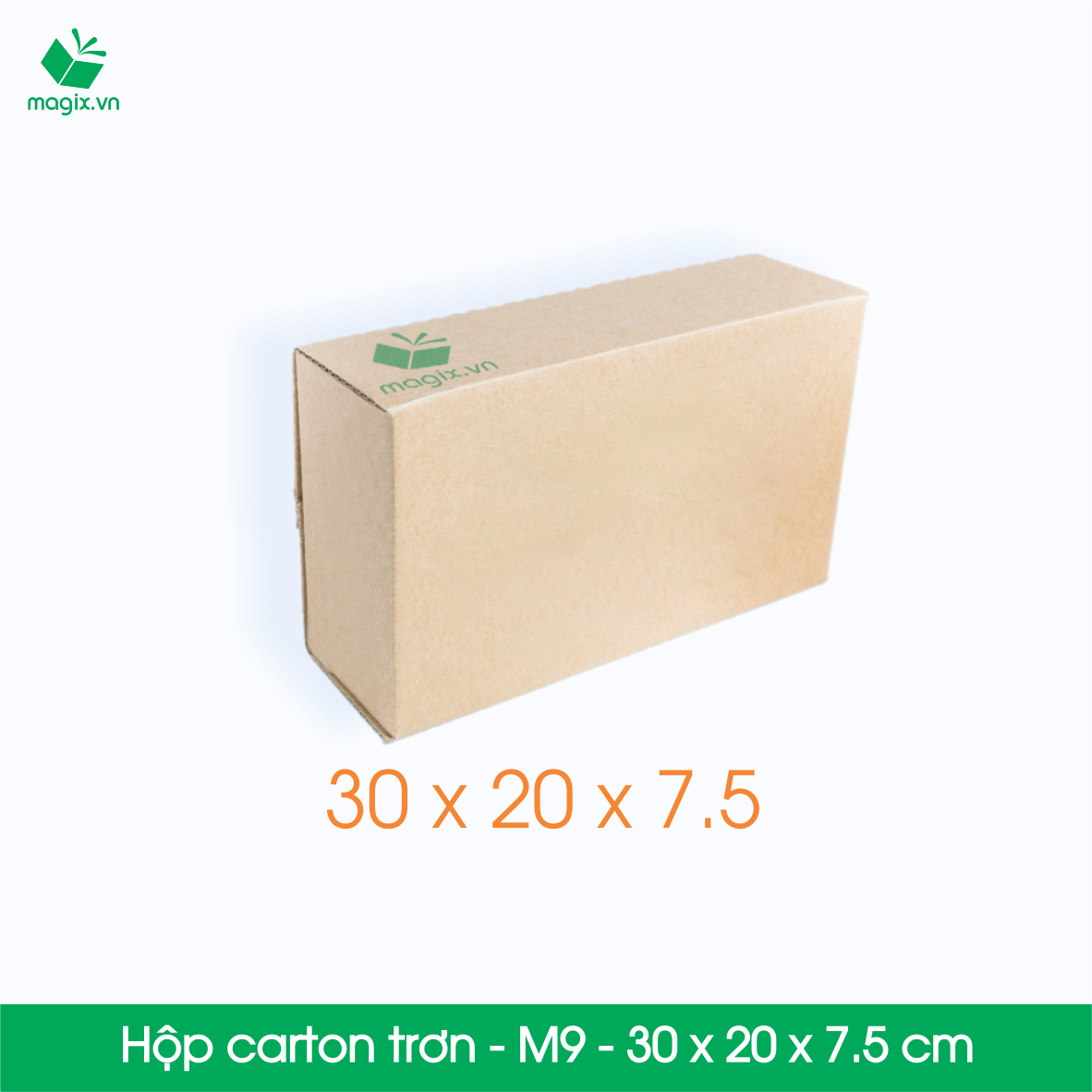 M9 - 30x20x7,5 cm - 100Thùng hộp carton trơn đóng hàng