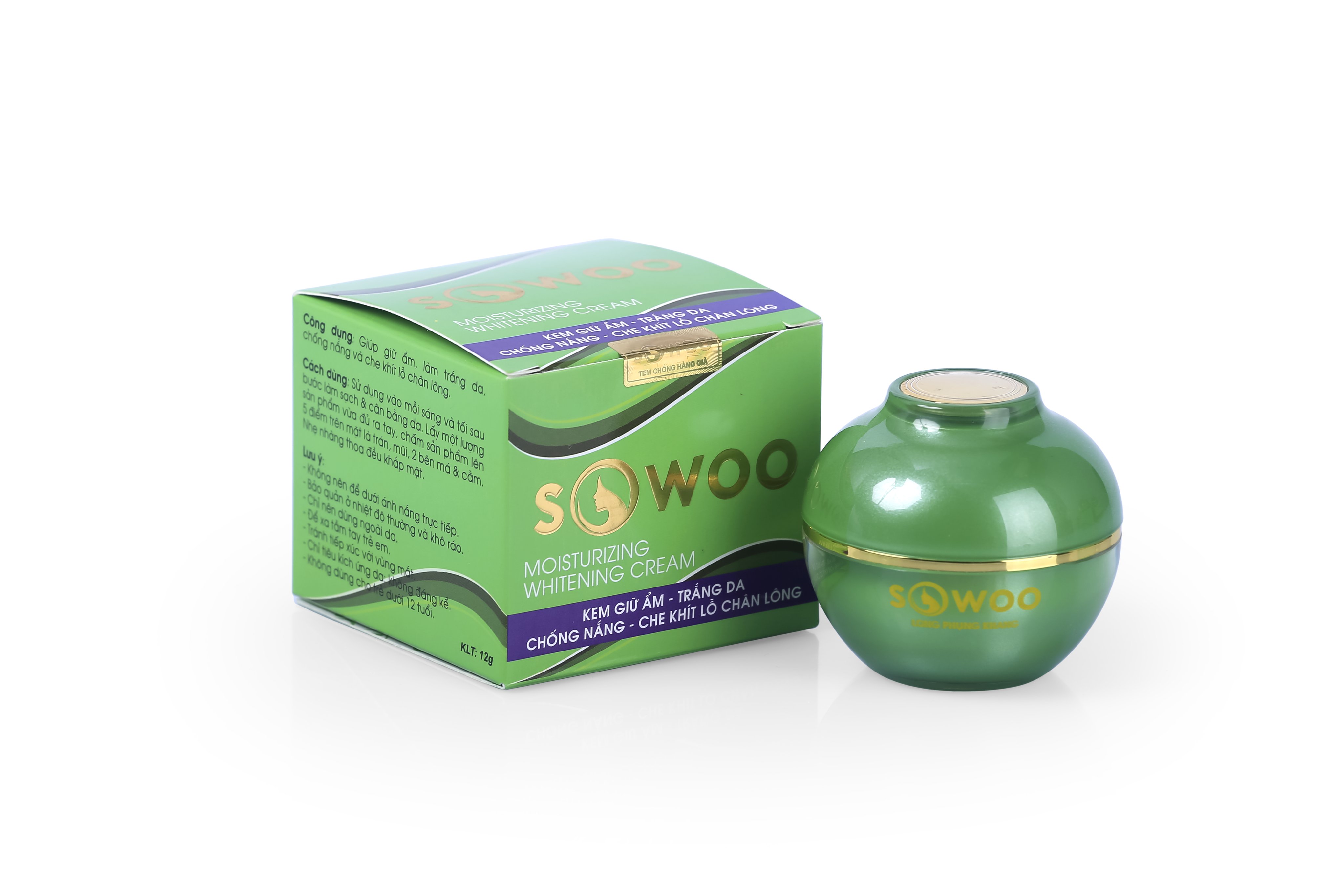 Kem Giữ Ảm-Trắng Da-Chống Nắng-Che Khít Lỗ Chân Lông - SOWOO 30gram