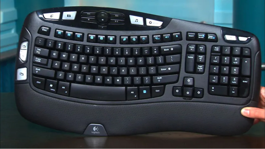 Bộ Phím Không Dây Cao Cấp Logitech K350 Thiết Kế Công Thái Học Độc Đáo - Hàng Chính Hãng