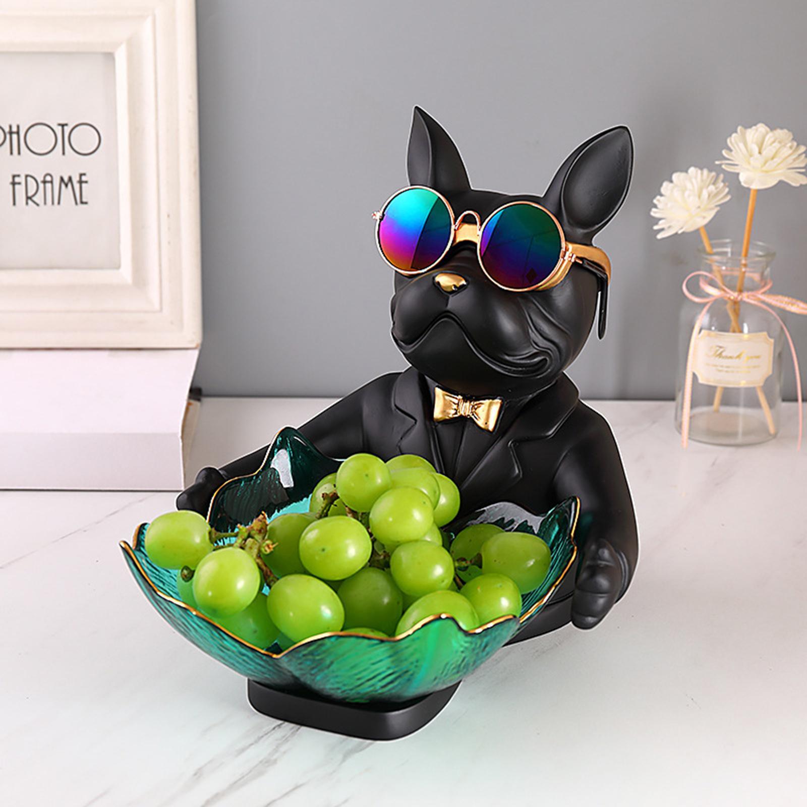Adorable Dog Figurine Storage Snacks Chocolate Holder Home Decoration