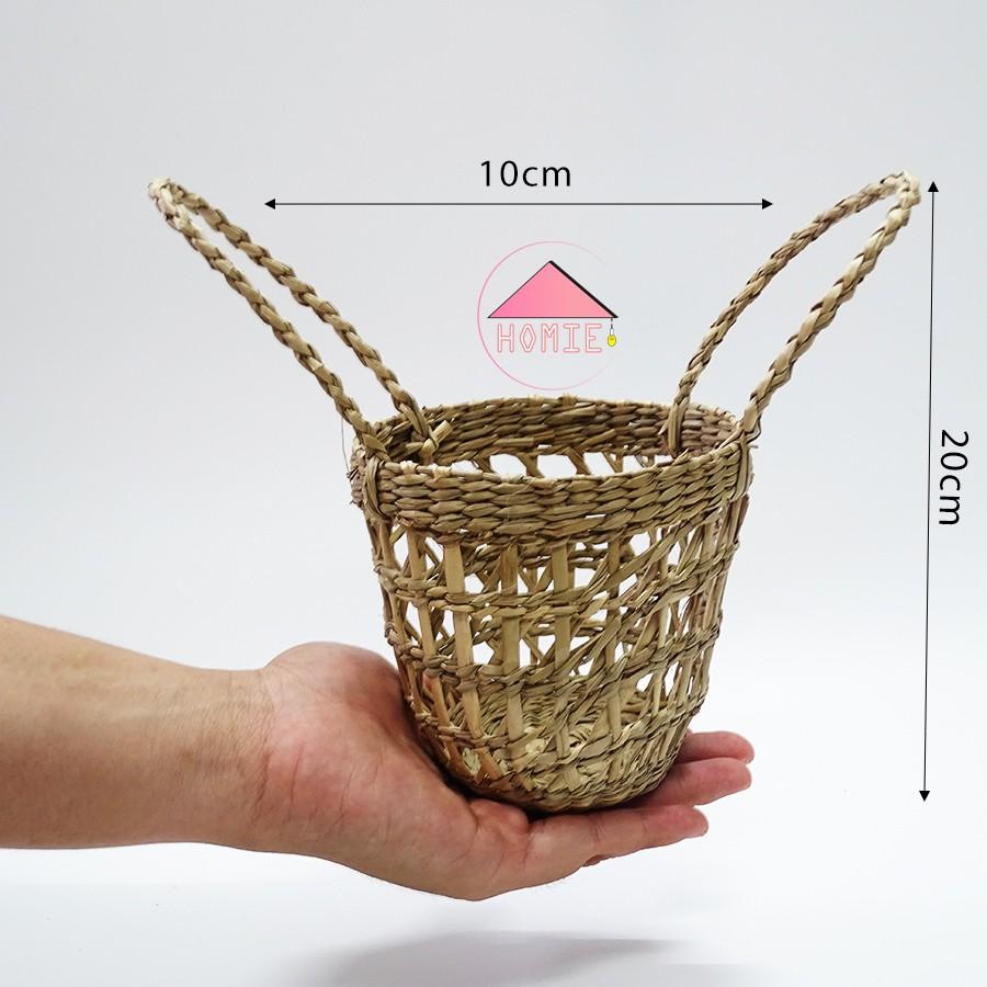 Giỏ cói đựng gia vị trang trí nhà bếp độc đáo