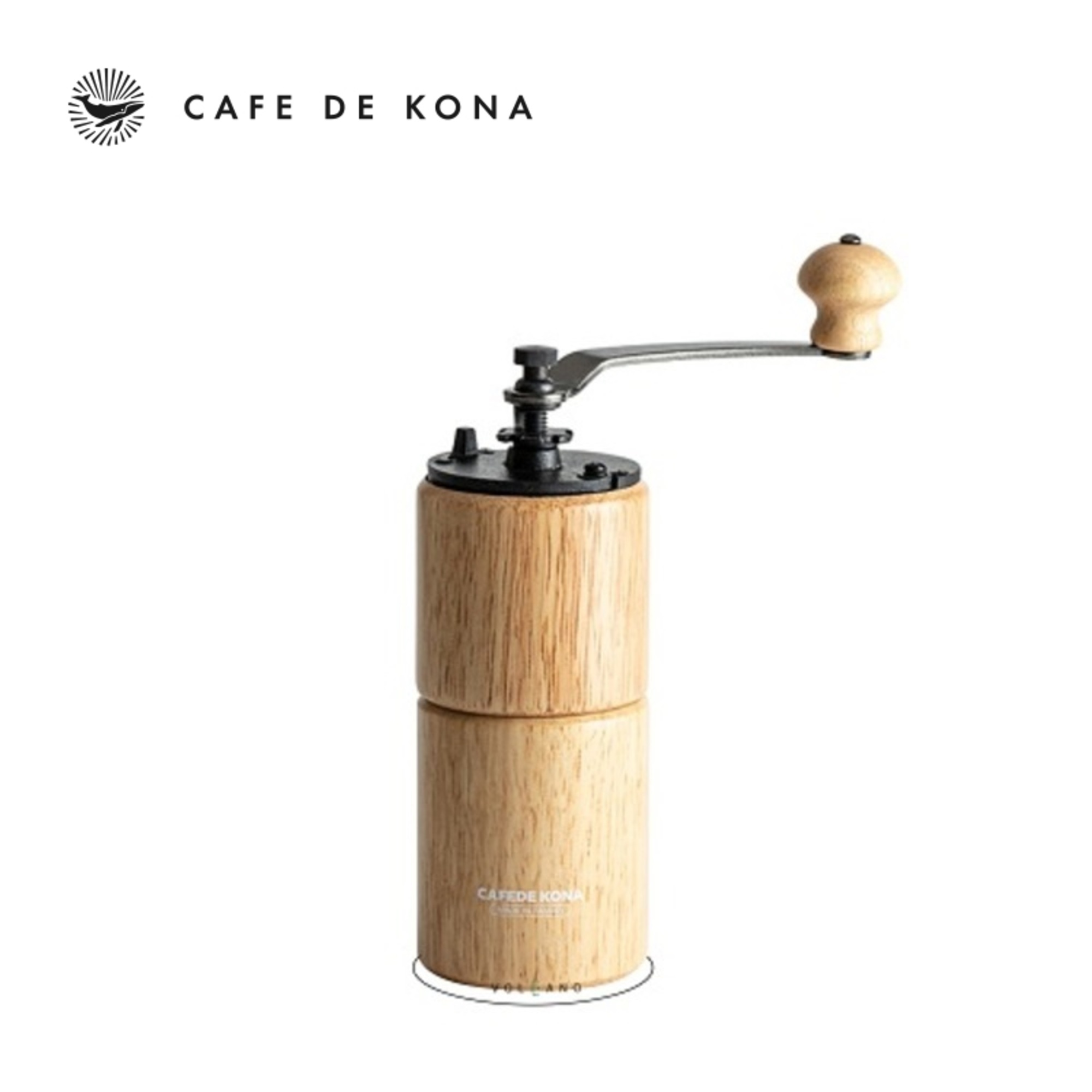 Cối xay cà phê thân gỗ hình trụ tròn lõi thép CAFE DE KONA