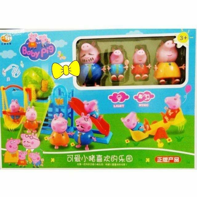 Bộ đồ chơi rắp láp, xếp hình sân chơi công viên gia đìnn heo Peppa Pig (mẫu ngẫu nhiên)