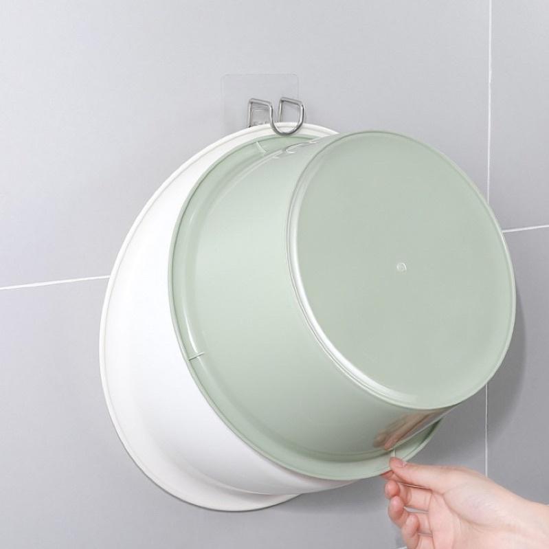 Móc inox treo thau chậu, rổ, khăn, đồ dùng nhà bếp, nhà tắm dán tường tiện lợi siêu chắc - Móc treo thau chậu dán tường