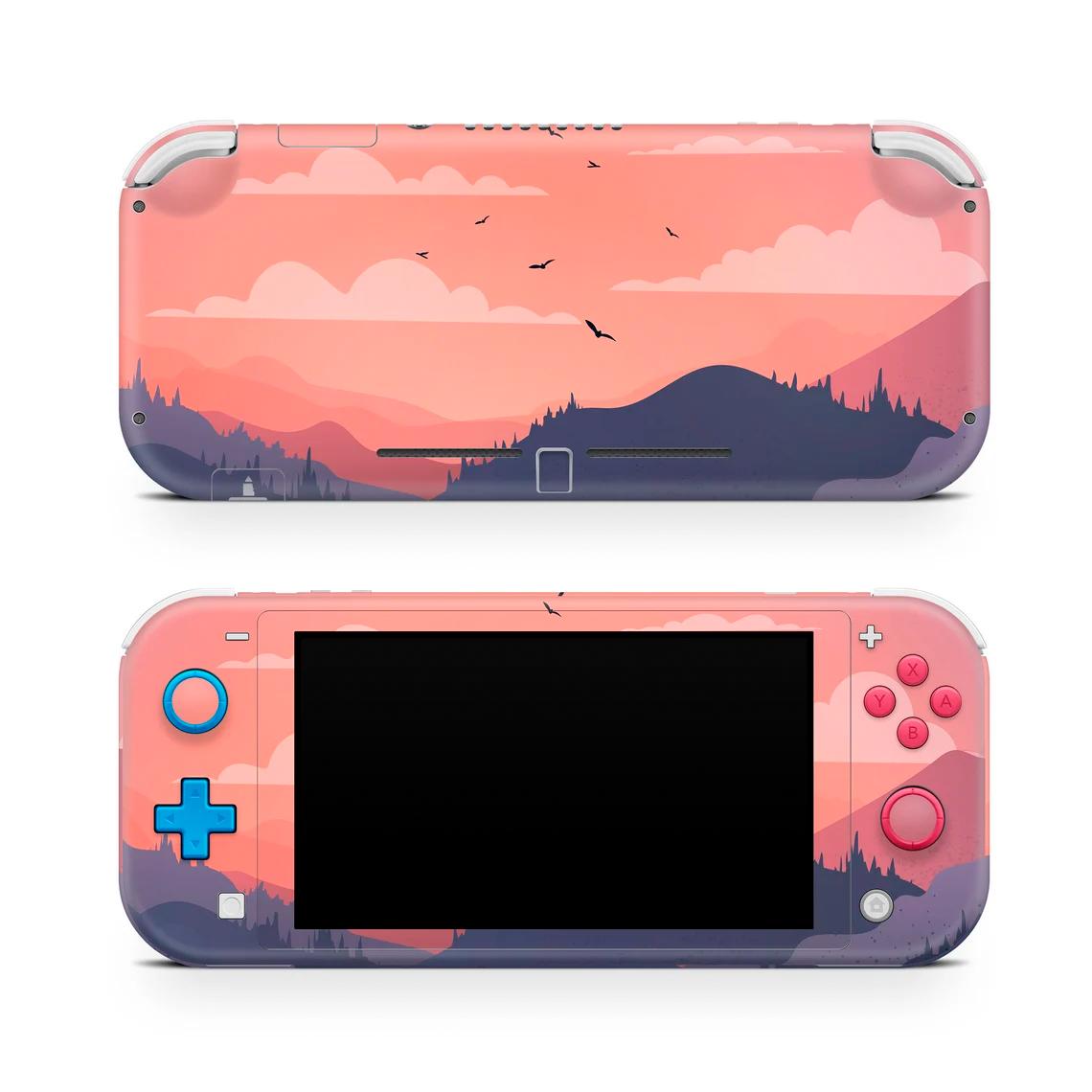 Skin decal dán Nintendo Switch Lite mẫu The Mountains (dễ dán, đã cắt sẵn)