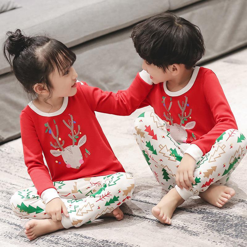 Mùa Đông Bé Trai Bộ Đồ Ngủ Nữ Bộ Đồ Ngủ Pyjamas Trẻ Em Cotton Hoạt Hình Váy Ngủ Pijamas Bé Quần Áo Bé Gái Top + Quần 2 Chiếc Giấc Ngủ phù Hợp Với