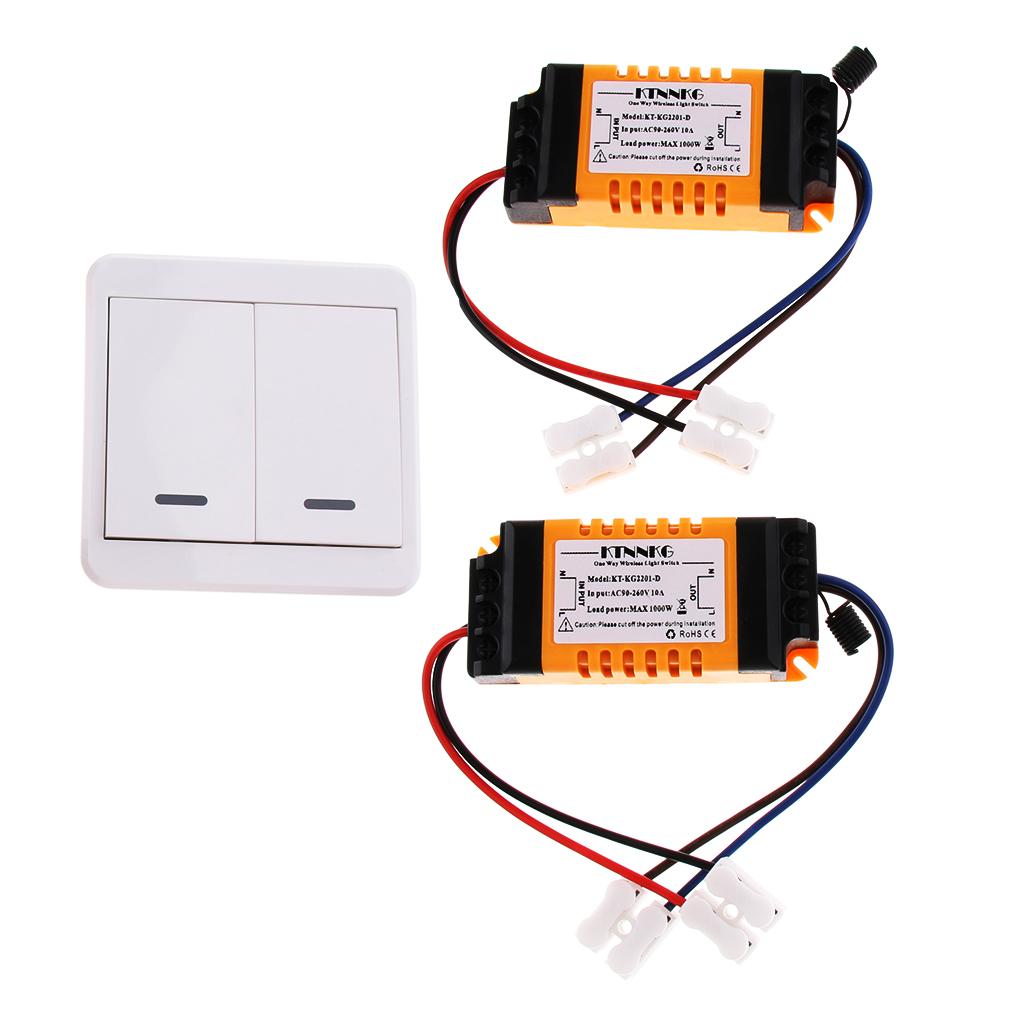 AC 90-250V 2CH Remote Control Switch Home Light Lamp Controller 433MHz