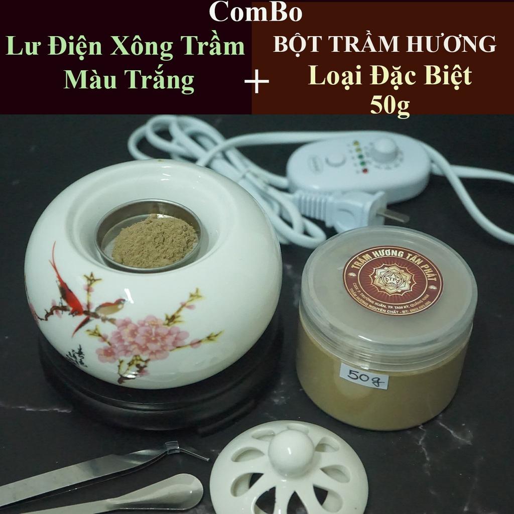 Lư Xông Trầm Điện + Bột Trầm Hương ( ComBo Ưu Đãi Giá )