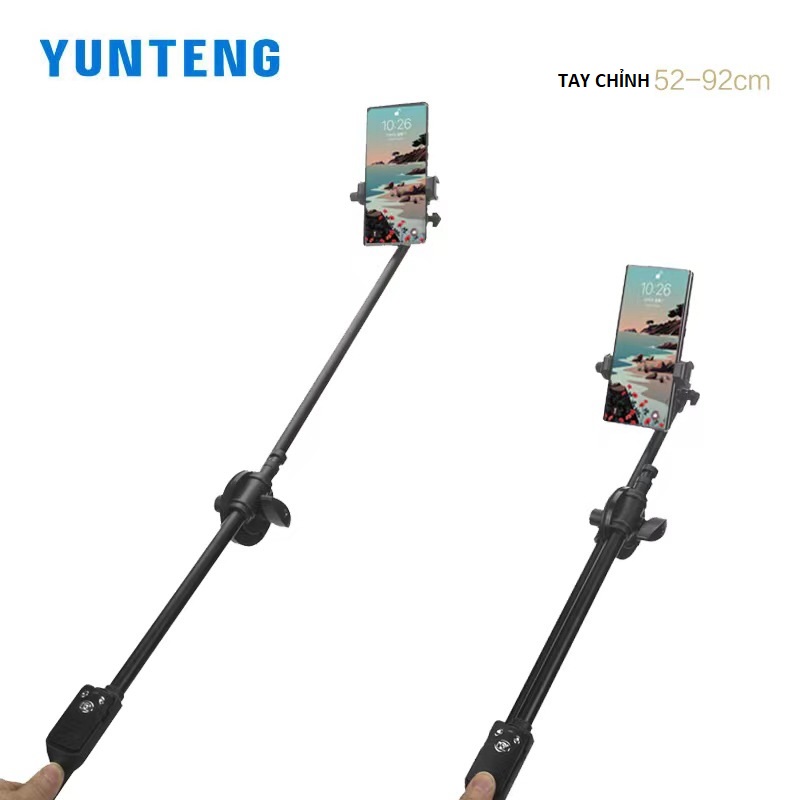 Chân đế kèm đèn dạy học dạy vẽ review Yunteng 828 quay từ trên xuống