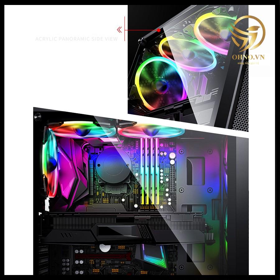 Vỏ Case Máy Tính PC Gaming AAP G17 Vỏ Case Fan LED Thùng Máy Tính Trong Suốt - OHNO VIỆT NAM