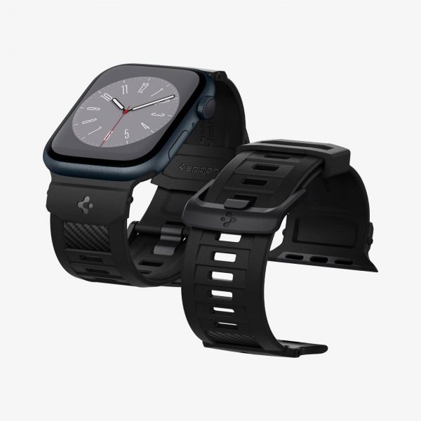 Dây đeo cao cấp Spigen Band Rugged Band cho Apple Watch Ultra 2/1 (49mm/45mm/44mm/42mm) – Thiết kế tinh tế, dẻo dai, Hàng chính hãng