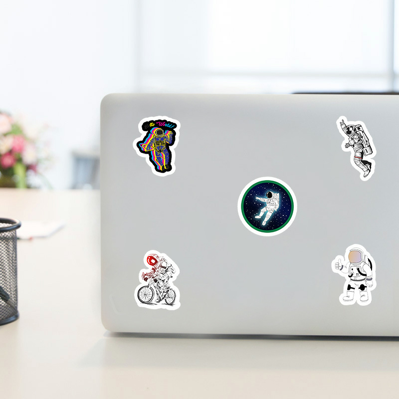 Sticker Phi hành gia Astronaut decal dán laptop , điện thoại hình dán trang trí