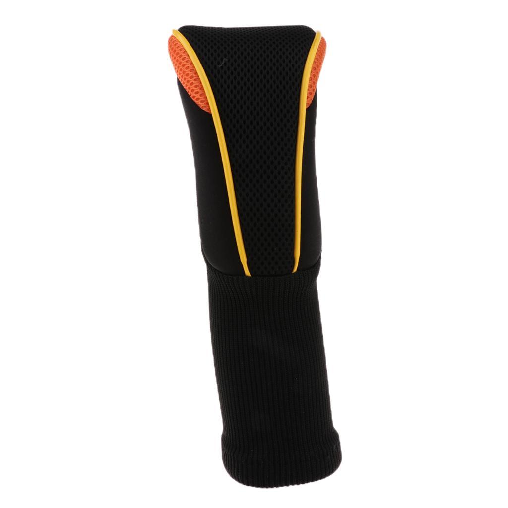 3pcs Long Neck Golf Club Head Cover Wood Headcover for Women Black