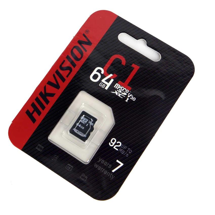 Thẻ Nhớ Micro SD HIKVISION 32GB / 64GB, Tốc Độ Đọc 92Mb/s, Dùng Cho Tất Cả Các Thiết Bị Hỗ Trợ Thẻ Nhớ Gắn Ngoài - Hàng chính hãng