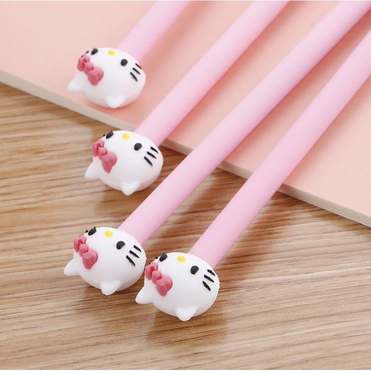 Bút Gel Nước Mực Đen Mèo Kitty Nhiều Màu H31