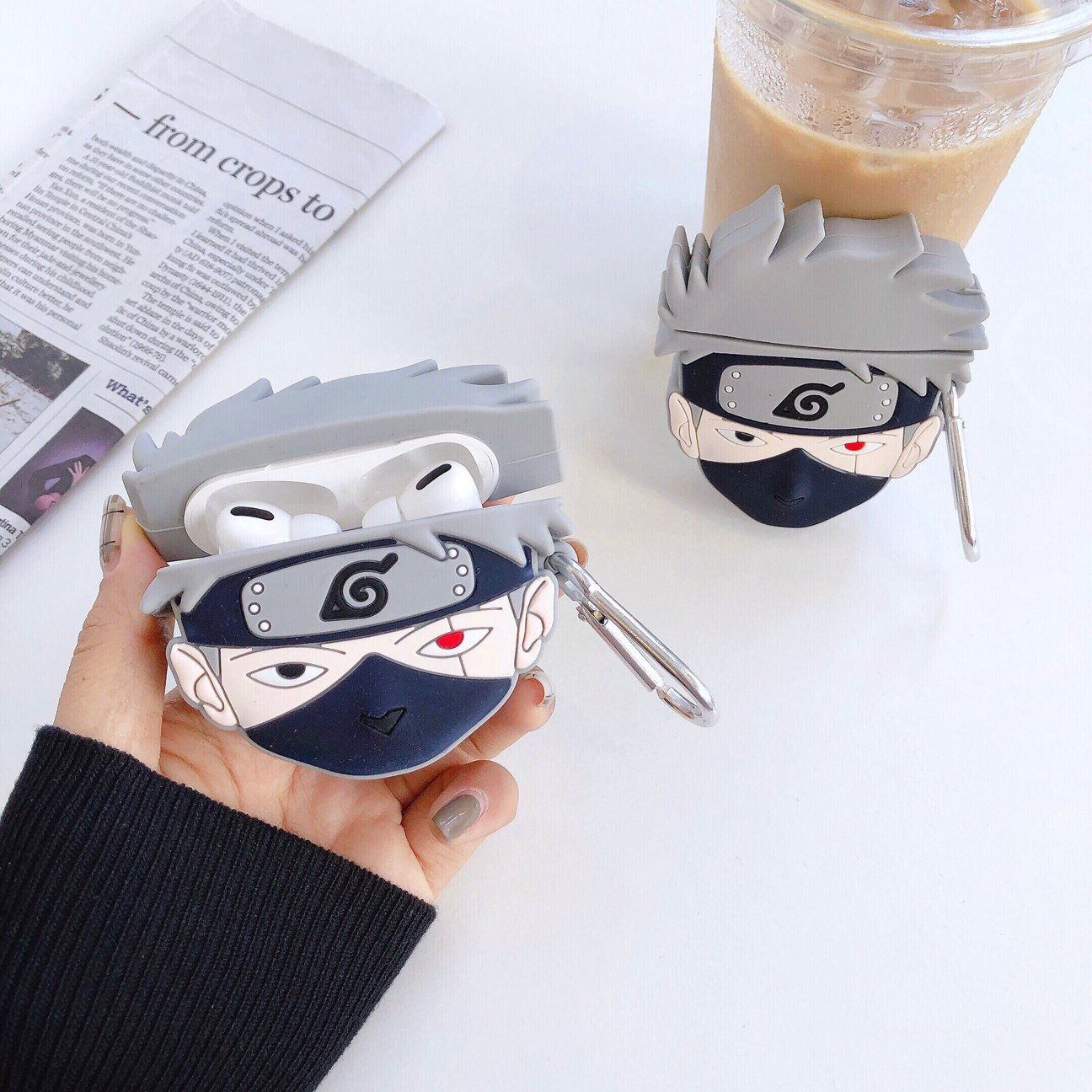 Case Bao Silicon Dành Cho Airpod 1/2, Airpod Pro - Naruto Hatake Kakashi