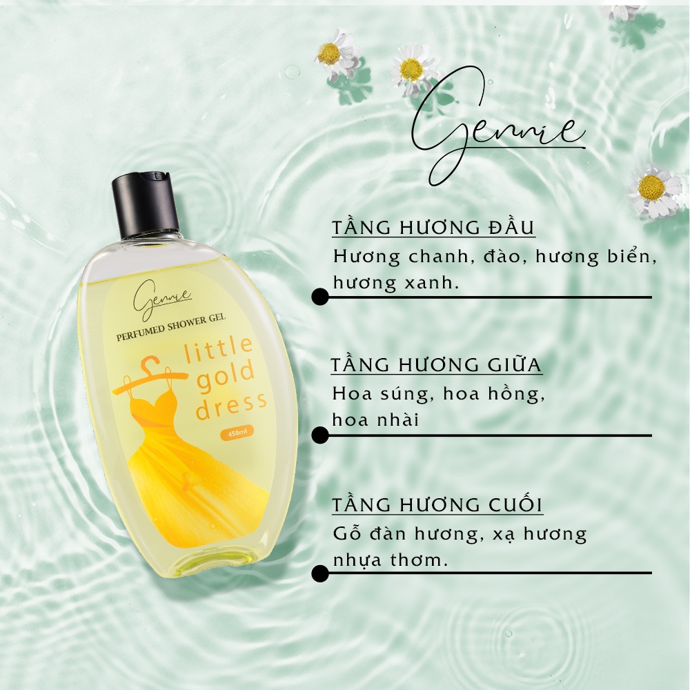 Sữa Tắm Nước Hoa Nữ Gennie Little Gold Dress 450ml Chính Hãng