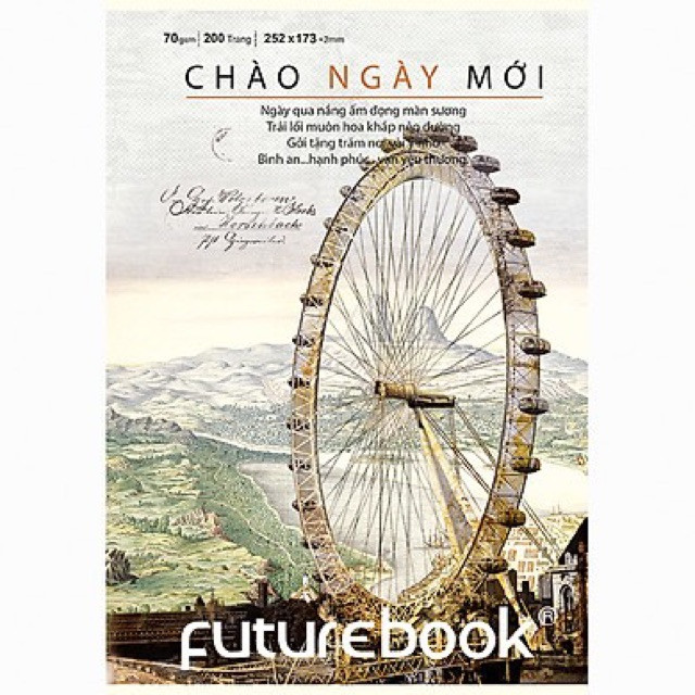 Vở kẻ ngang Futurebook 200 trang, Khổ B5 (252*173mm