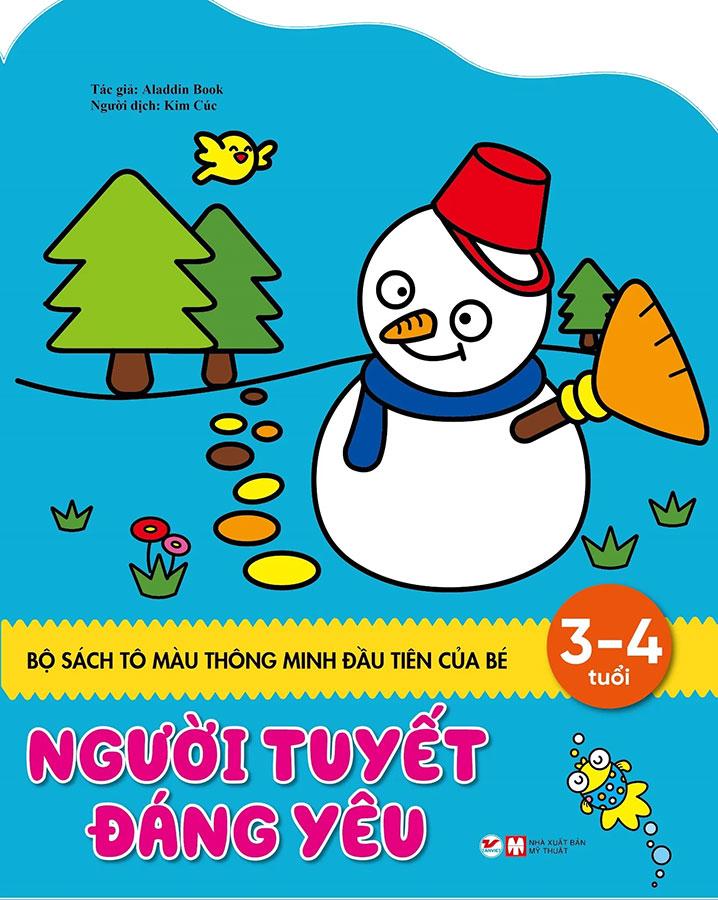 Hình ảnh Bộ Sách Tô Màu Thông Minh Đầu Tiên Của Bé - Người Tuyết Đáng Yêu (3-4 tuổi)