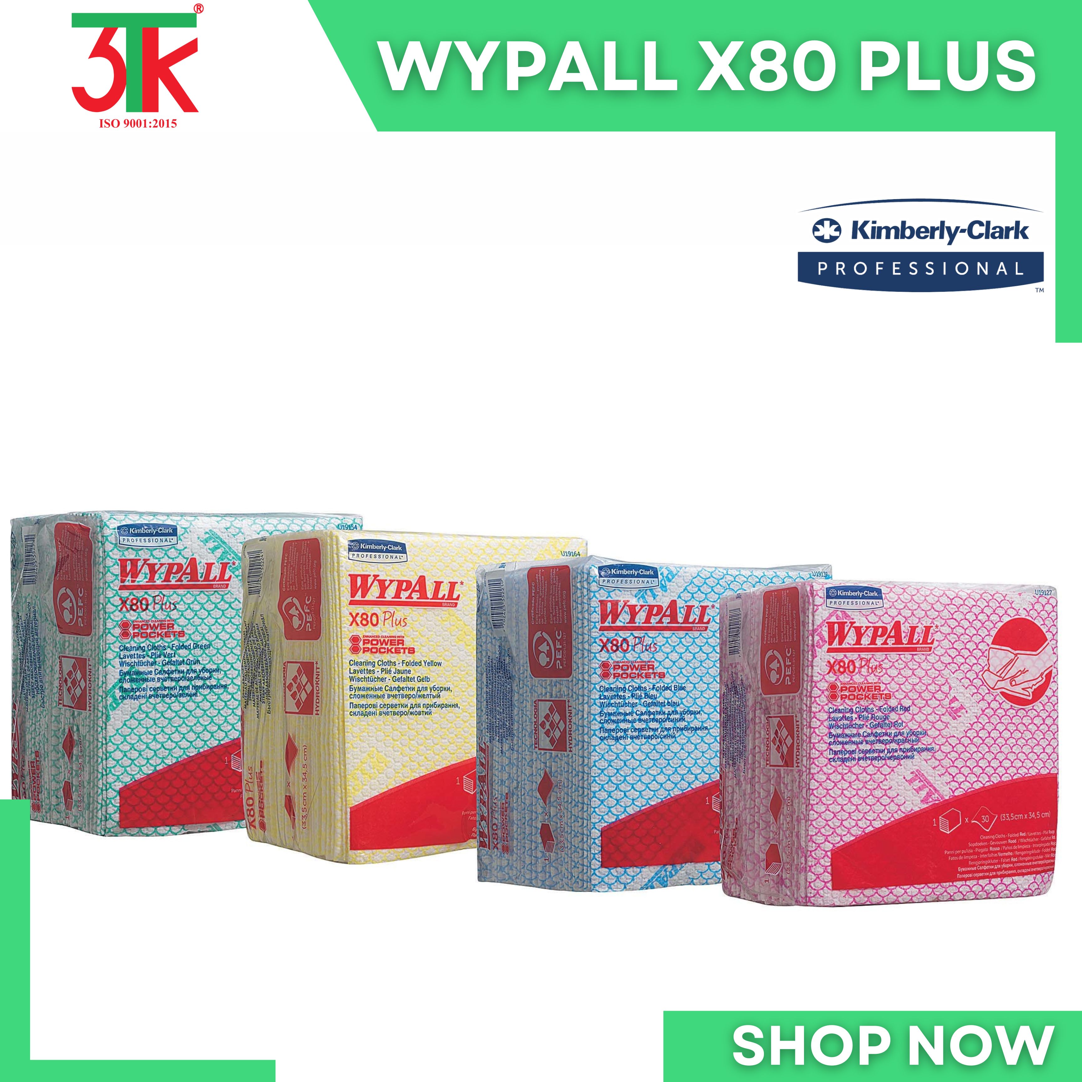 Giấy thấm dầu WYPALL X80 PLUS dùng trong chế biến thực phẩm Mã 19139