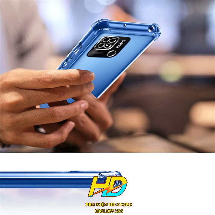Ốp Lưng Silicon Trong Suốt Cho Xiaomi Redmi 10C Khoeét Lỗ Bảo vệ Camera, Chống Sốc 4 Góc Tốt Nhất