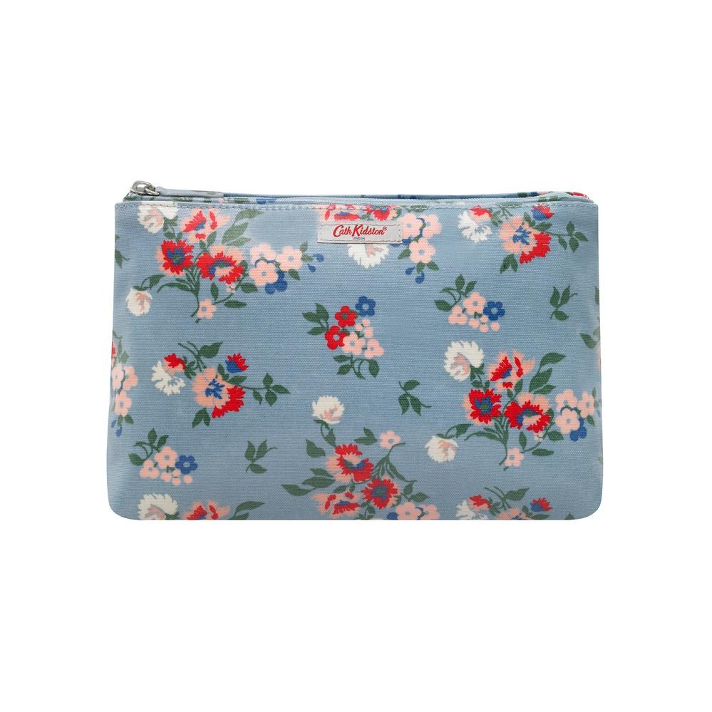 Cath Kidston - Túi đựng mỹ phẩm Zip Cosmetic Bag Summer Floral - 1004854 - Light Blue