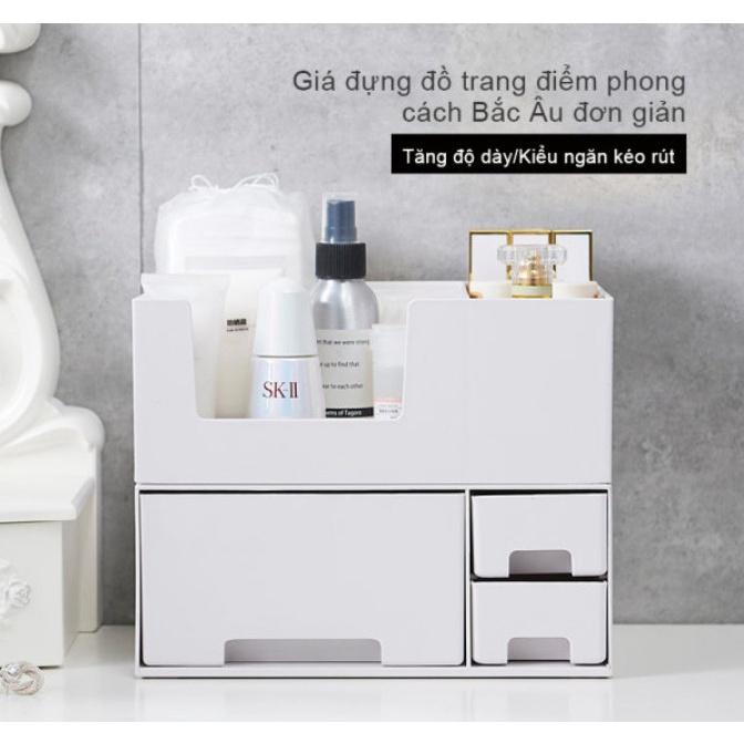 Tủ sắp xếp vật dụng bàn trang điểm đẹp mắt White Lucian 