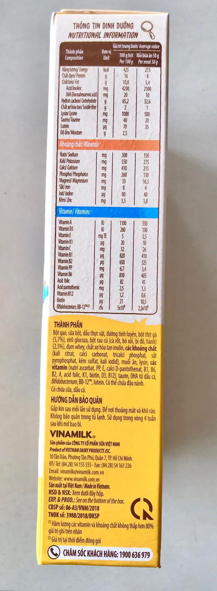 Bột Ăn Dặm Vinamilk Ridielac Gà Rau Củ Hộp