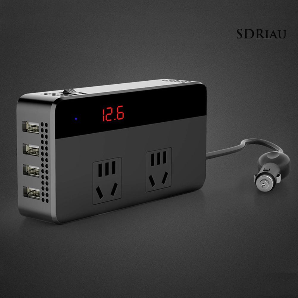 Bộ Sạc Trên Xe Hơi 4 Cổng Usb Qcdz 200w 12v / 12-24v Sang Ac 220v