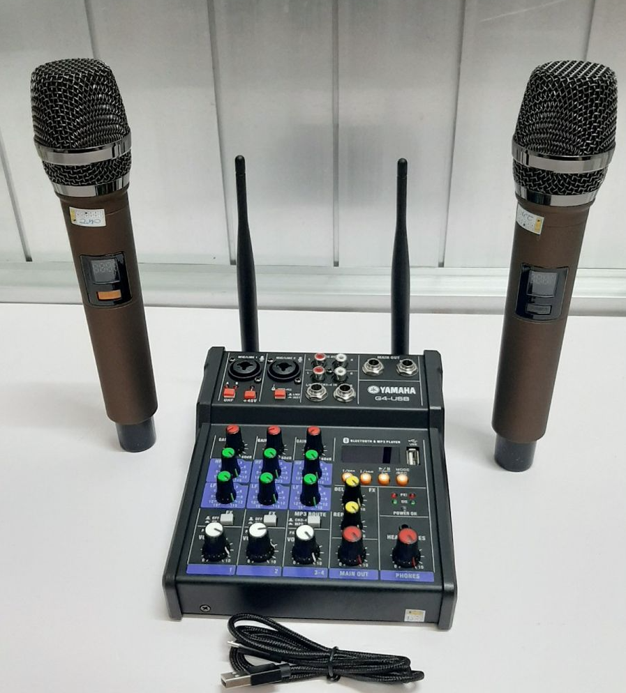 BỘ TRỘN ÂM THANH MIXER YA.MA.HA G4 USB CHUYÊN KARAOKE , LIVESTREAM , THU ÂM ...