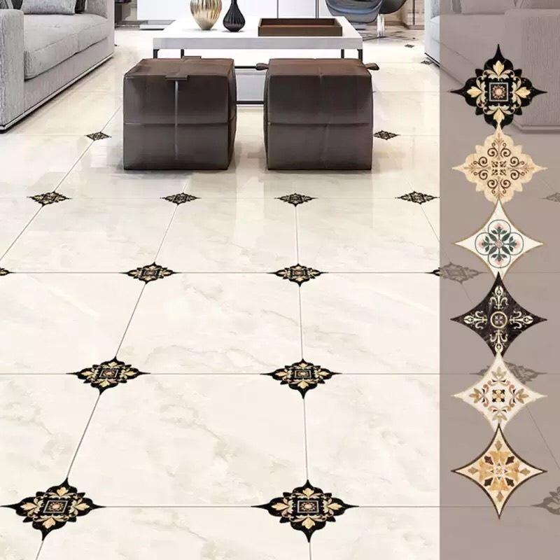 10 tấm Đề can dán tường, nền gạch hoa văn tuyệt đẹp size 11x11cm bám dính cực tốt không thấm nước