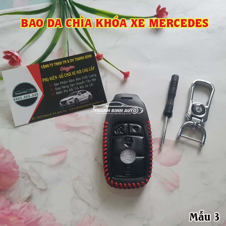 Móc Treo Chìa Khóa Bao Da Cao Cấp dành cho Xe Mercedes