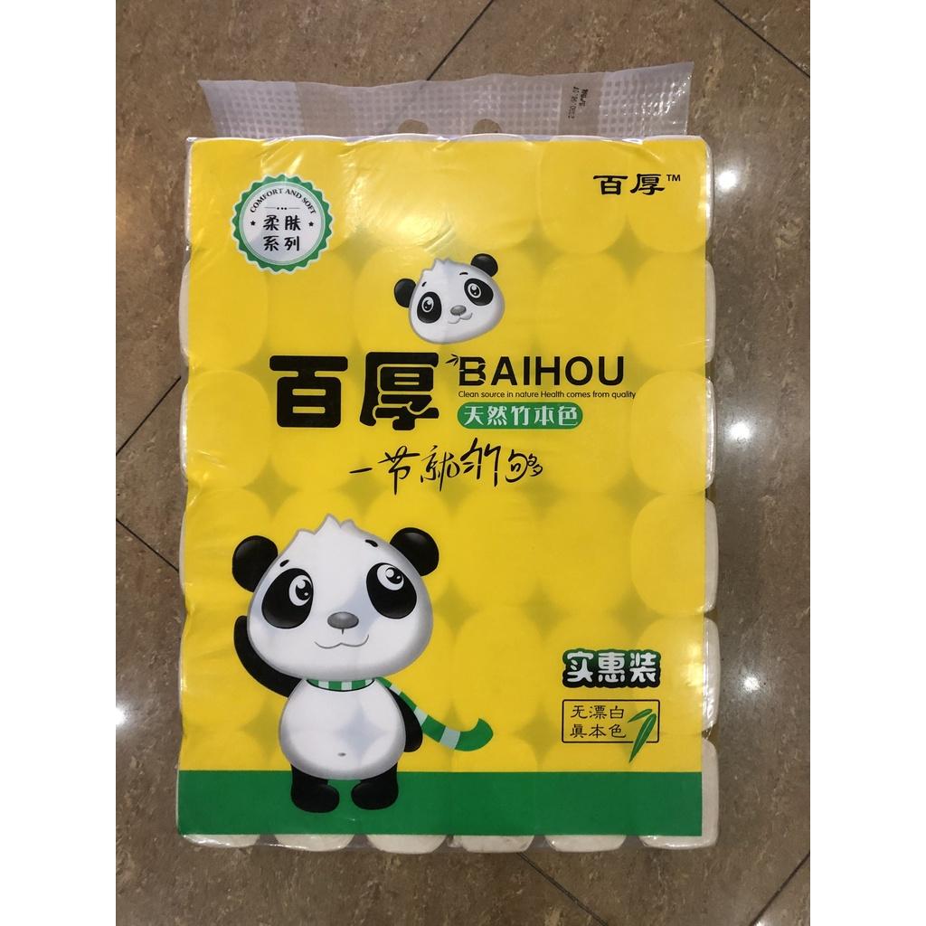 GIẤY VỆ SINH GẤU TRÚC SIPIAO 40 CUỘN / BỊCH 36 CUỘN GIẤY VỆ SINH BAIHOU NỘI ĐỊA TRUNG