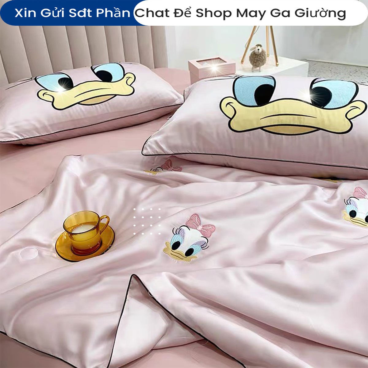 Bộ Chăn Ga Gối Lụa Tencel Cao Cấp Chuẩn Khách Sạn 5 Sao Bộ Ga Ra Drap Đệm Chăn Chần Bông Cao Cấp