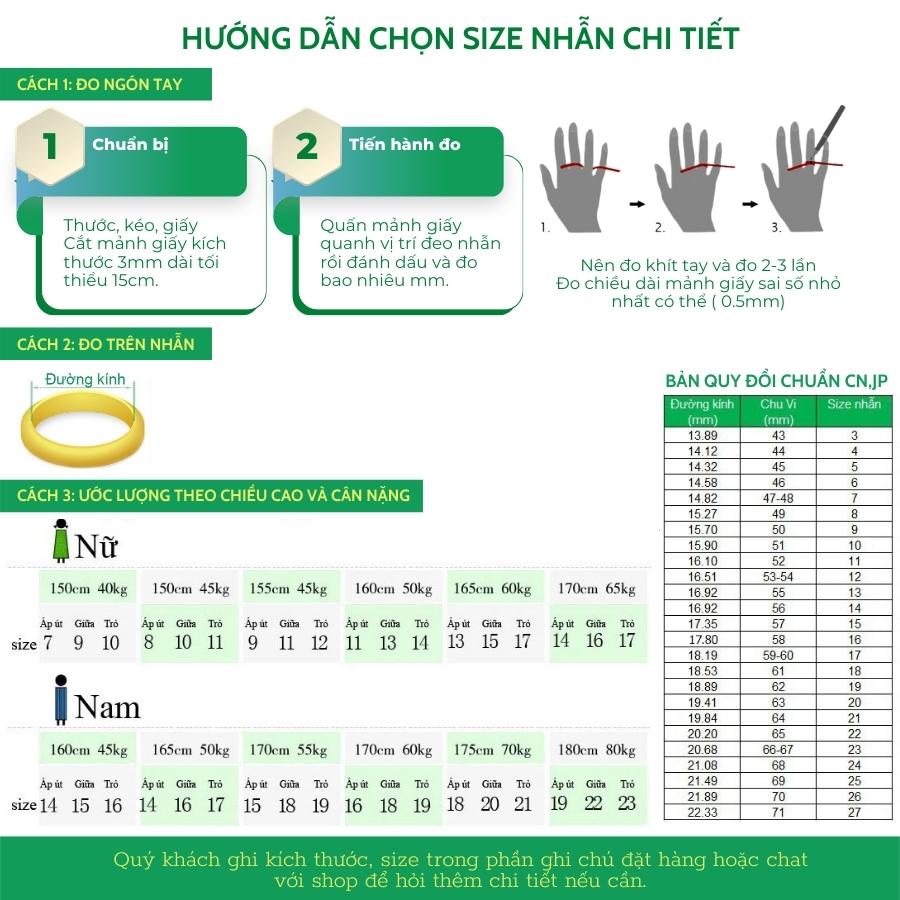 Nhẫn Nữ Bạc Kiểu Trơn Đính Đá Nữ Tính Và Đơn Giản BẠC HIỂU MINH NU232