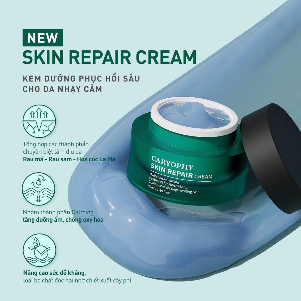 Kem dưỡng phục hồi da nhạy cảm Caryophy Skin Repair Cream 50ml ILIVING-CARKDPH50