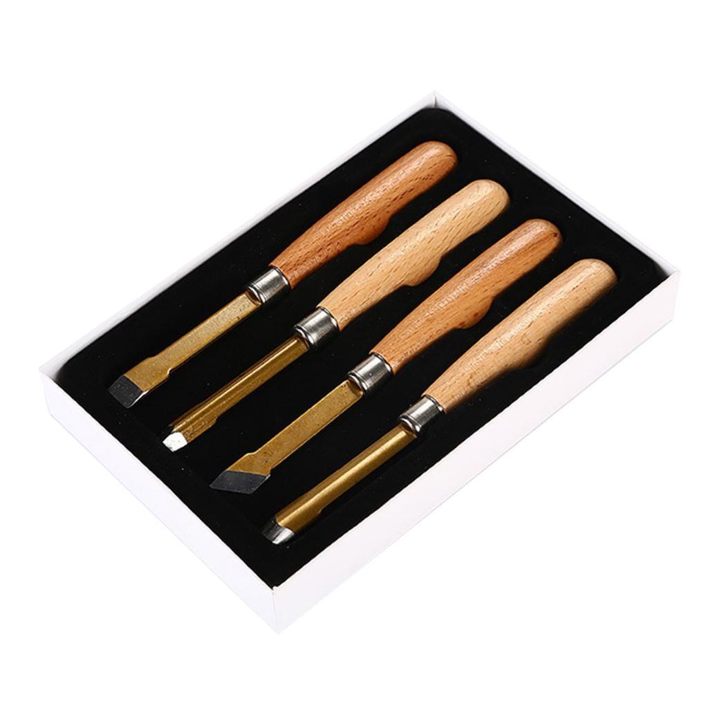 4pc Steel Carving Chip Detail for Craft