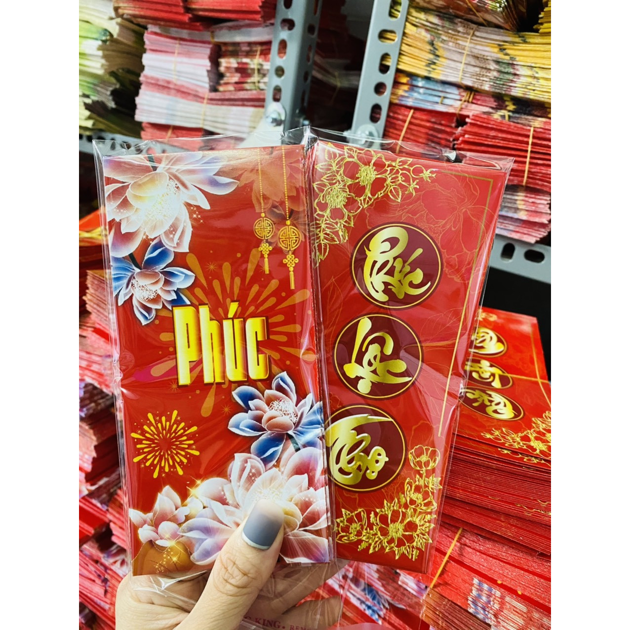 Combo 100 bao lì xì ĐỎ VÀNG lộng lẫy
