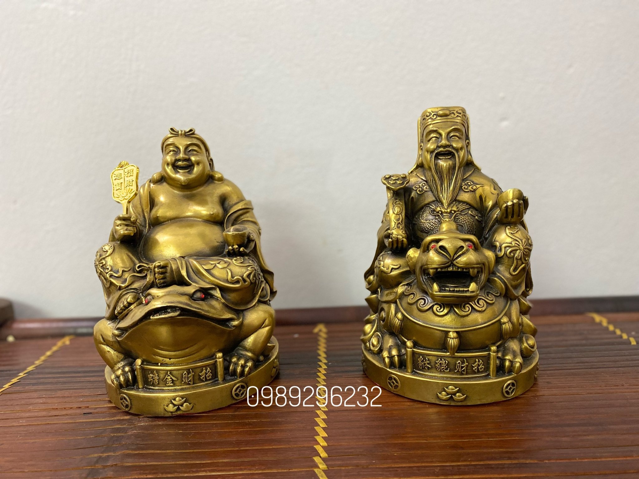 Bộ Tượng Ông Thần Tài  Ông Địa bằng đồng