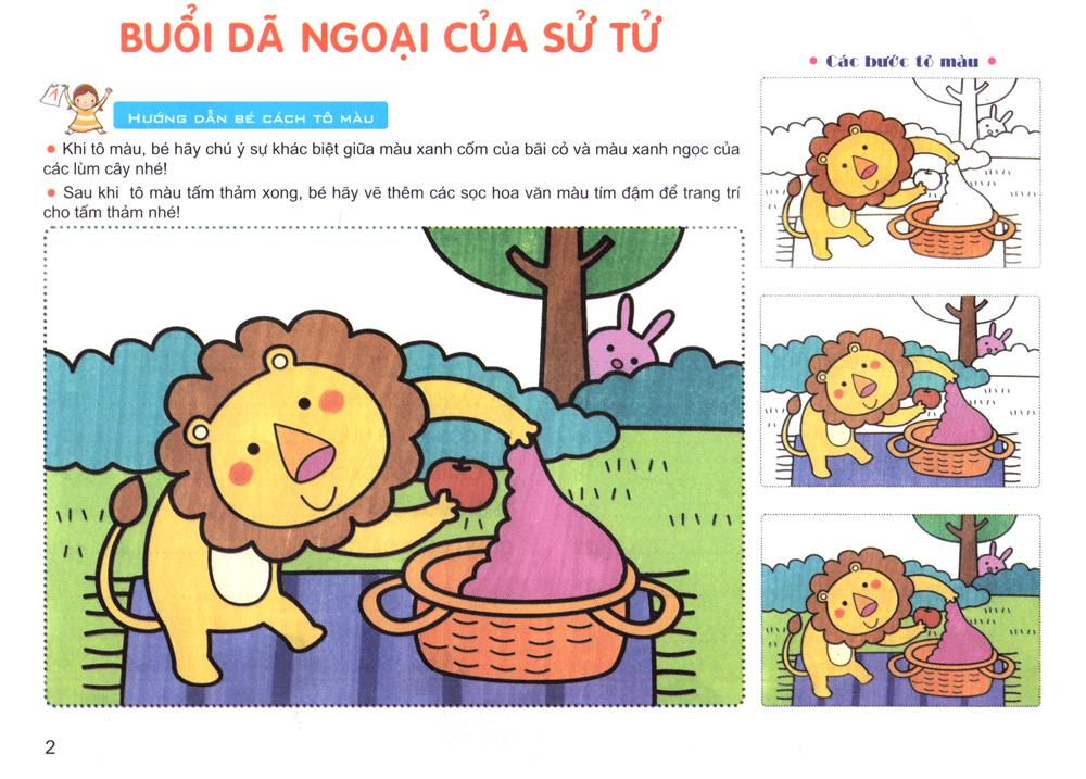 Màu Vàng Cam- Bé tập tô màu