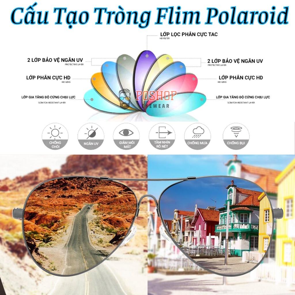 Kính mát nam POSHOP tròng polaroid chống chói uv400 màu sắc thời trang dễ đeo M2