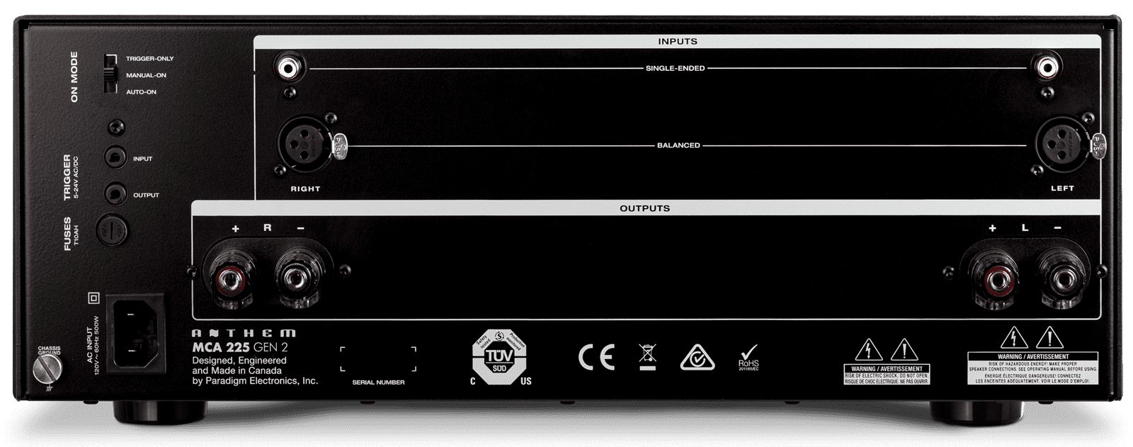 POWER AMPLIFIER ANTHEM MCA 225 GEN 2 - NEW 100%