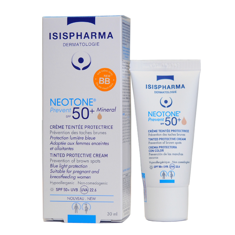 Kem che khuyết điểm, kết hợp chống nắng Neotone Prevent SPF50 - Isis Pharma (30ml)