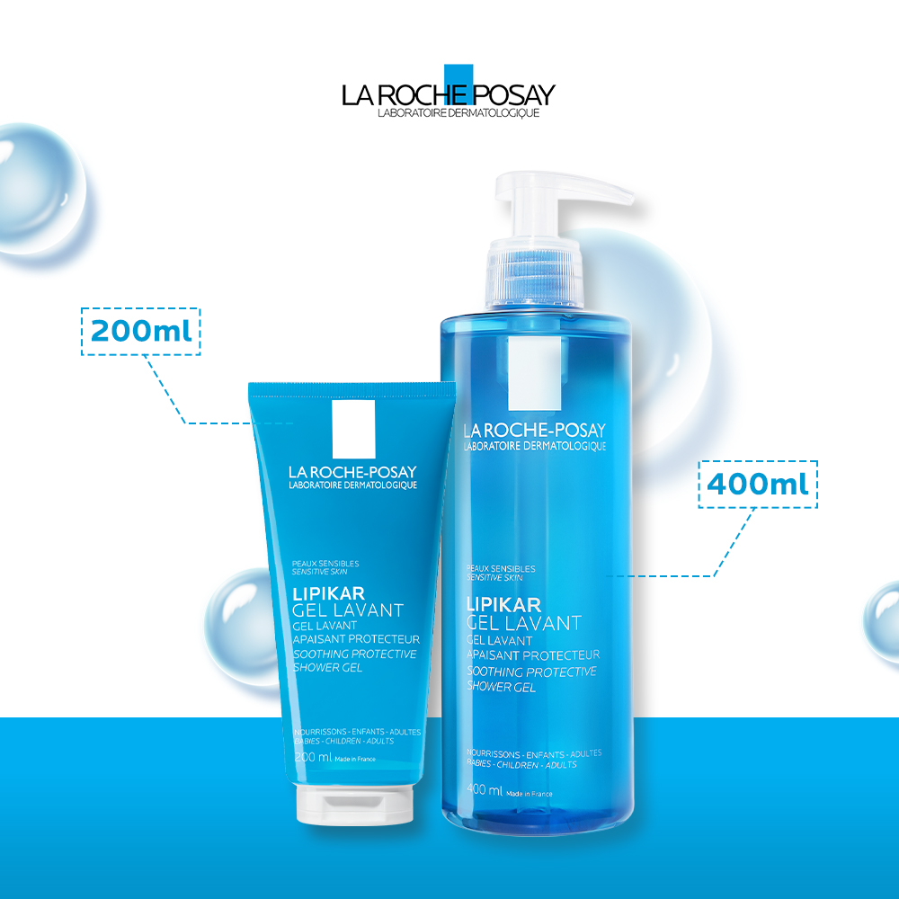 Gel tắm làm sạch làm dịu và bảo vệ da nhạy cảm La Roche-Posay Lipikar Lavant Shower Gel 400ml