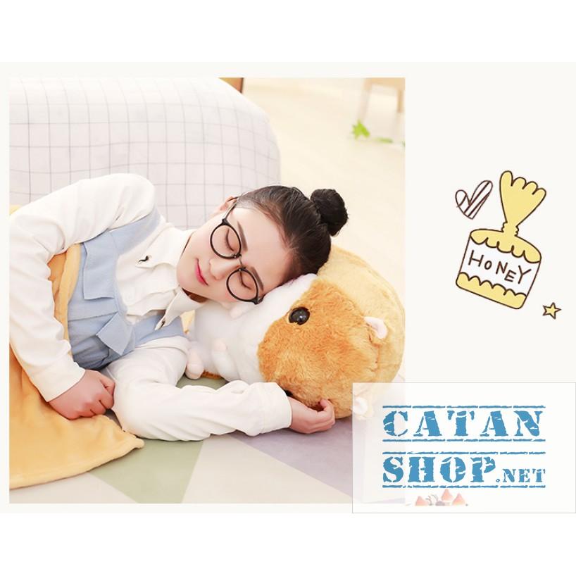 Gối mền chuột siêu cute 3in1, nỉ nhung cực mịn, chăn gối văn phòng, gấu bông