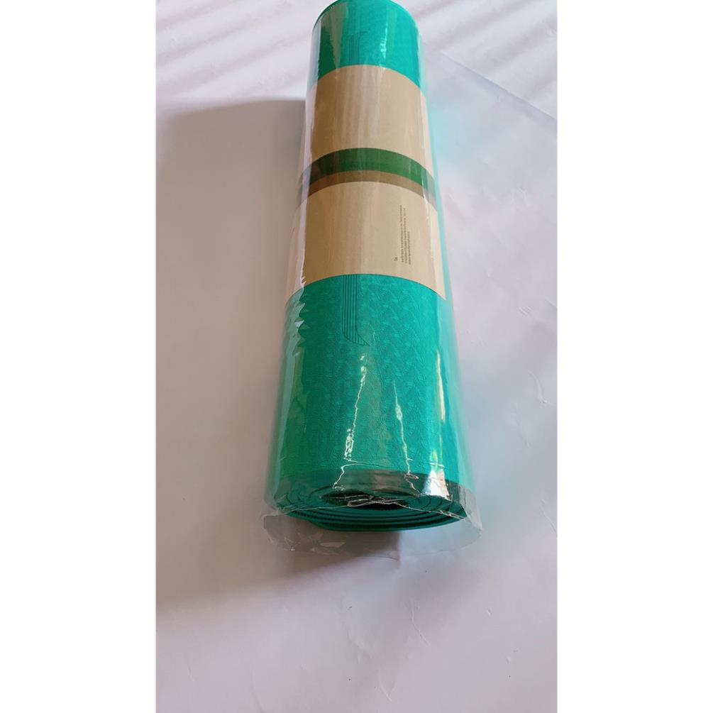 Thảm yoga TPE 1 lớp định tuyến Xanh Ngọc Cao Cấp-Tặng bao đựng thảm to chống nước | KHỞI NGUYÊN SPORT