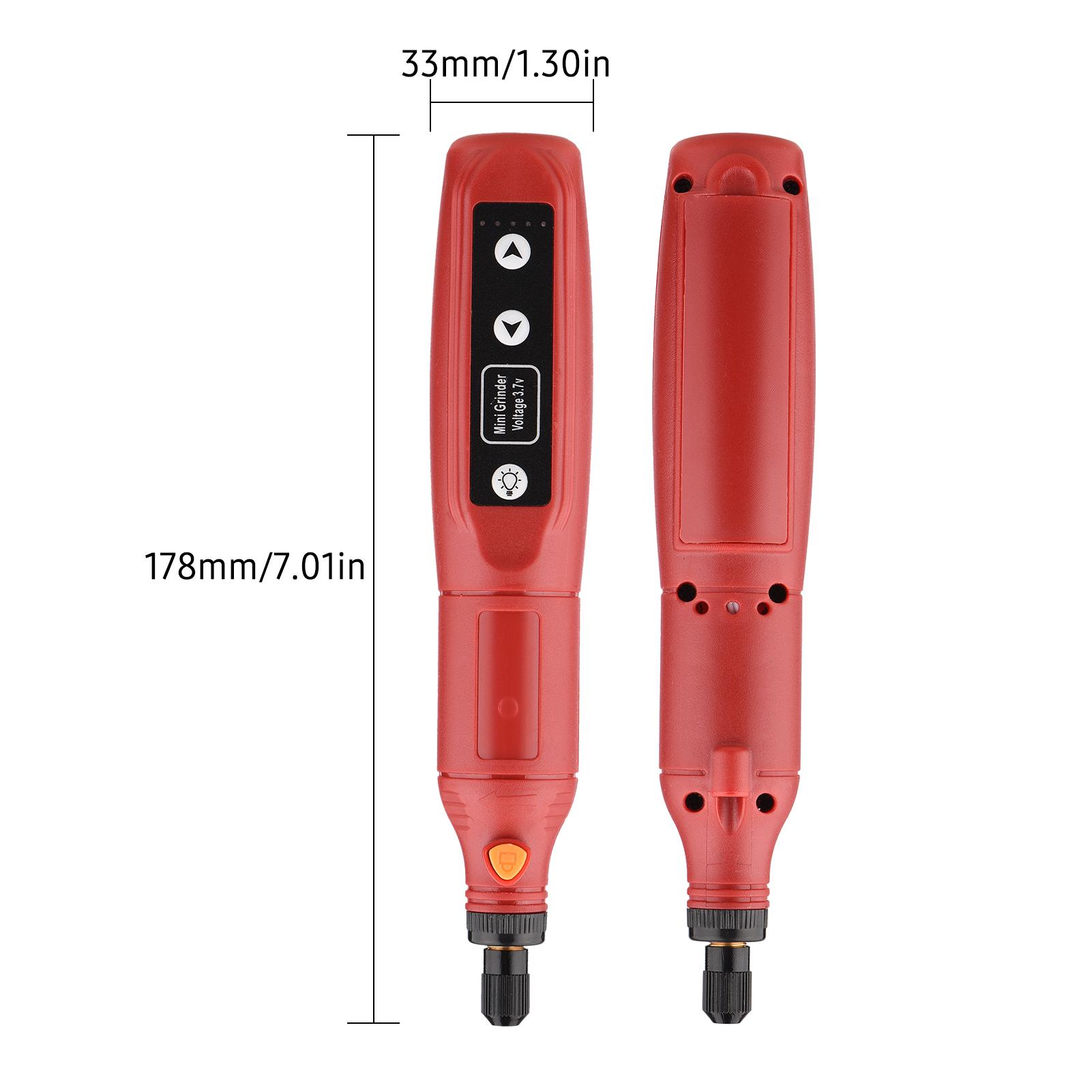 5-Speed Adjustment Mini Electric Grinder Tool Set USB Charging Grinding Machine 2000mAh Rechargeable Handheld Rotary Tool Set with Li-ion Battery USB Charger for Jade Carving Wood Punching Metal Grinding Polishing