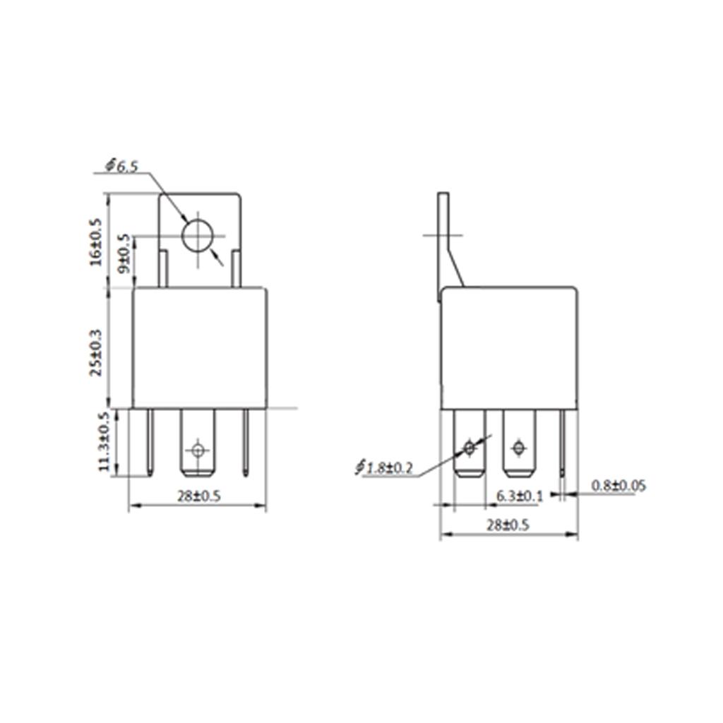 3pcs 24V 40A 5 Pin Terminal SPDT Relay Power Switch With Pre-wired Harness